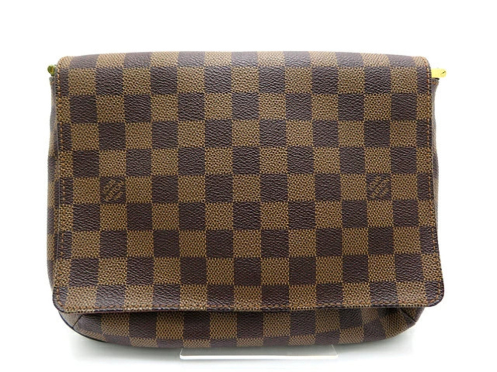 LOUIS VUITTON Shoulder Bag Musette Tango Long Damier Ebene Brown